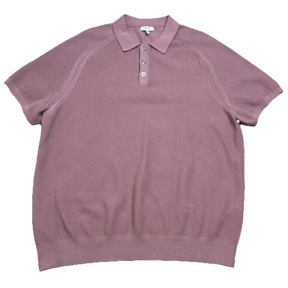 Reiss Polo Shirt Men’s Size XXL Pink Cotton Short Sleeve Collared Pullover - Picture 1 of 7